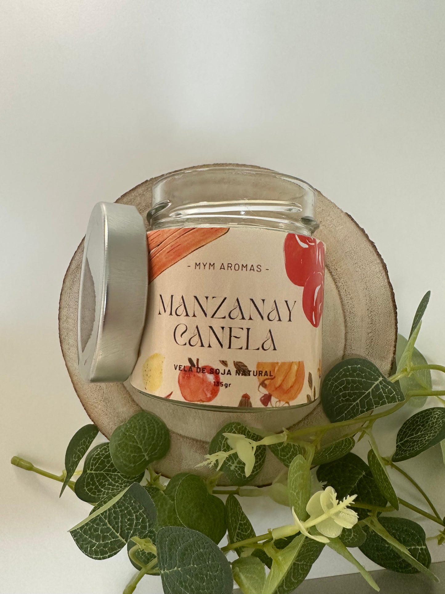 vela aromática - MANZANA Y CANELA