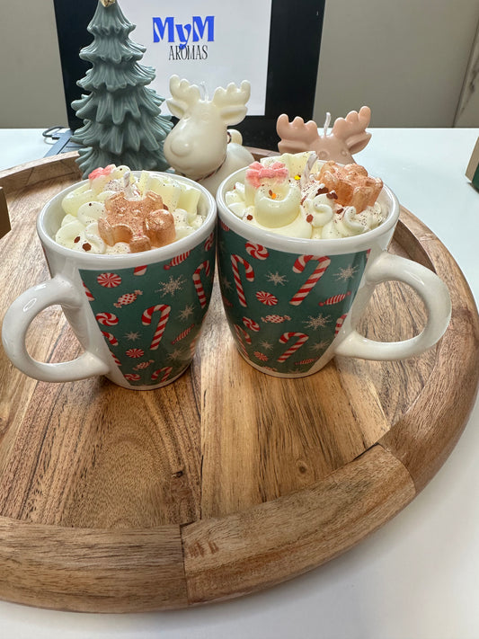 vela - vaso bastoncillos navideños